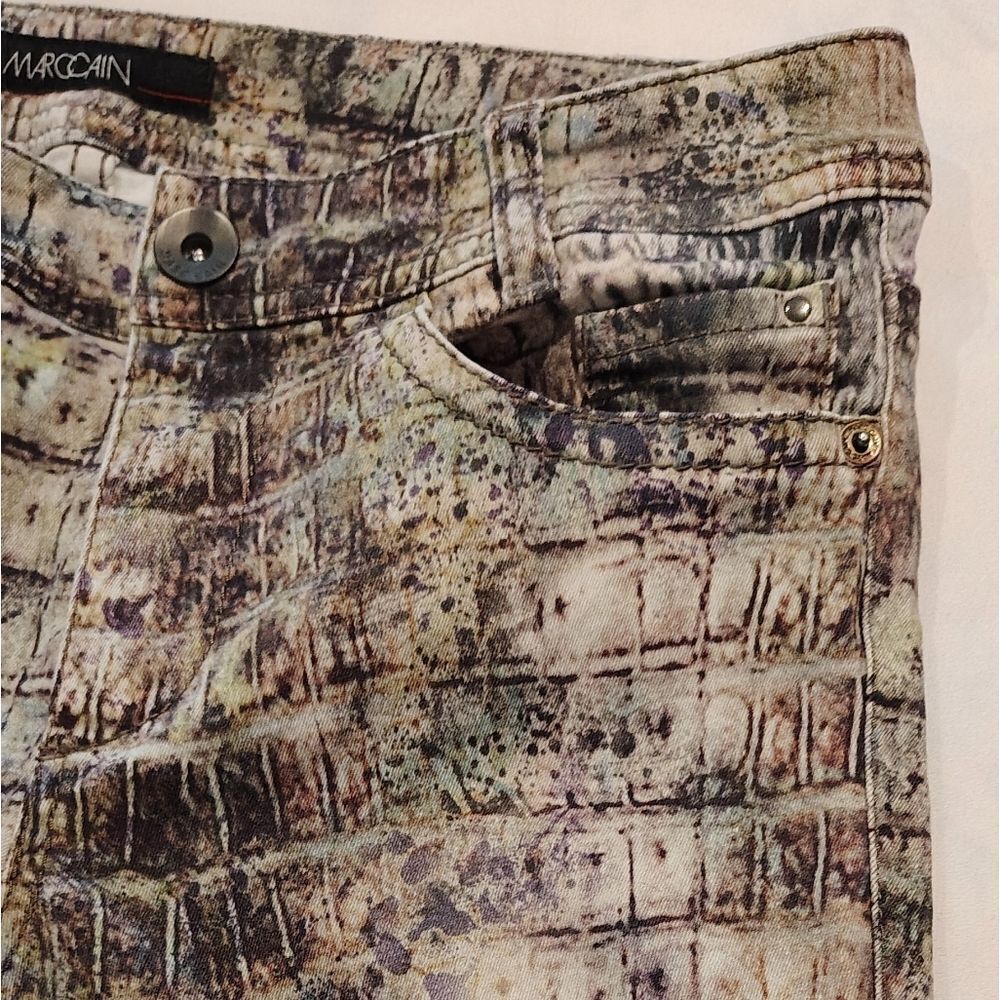 Marc Cain Multicolor Snake Print Skinny Jeans Pants Sz 8 - Picture 5 of 16